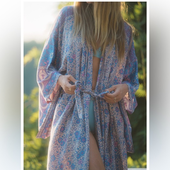 Spell and the Gypsy Boho blossom maxi kimono new with tags - Picture 2 of 5